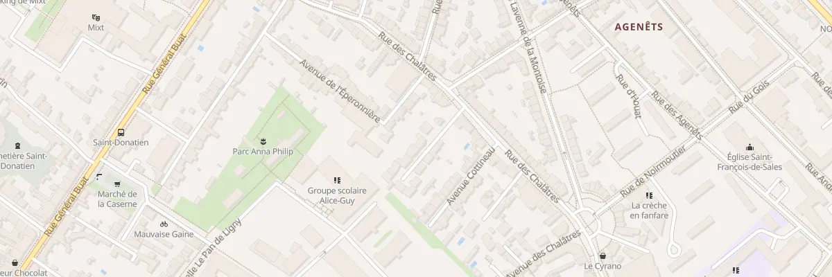 Plan du 4 Av des Gentilshommes à Nantes