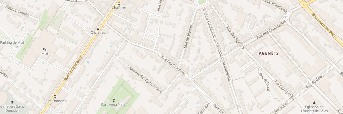 Plan du 94 Rue des Chalâtres à Nantes
