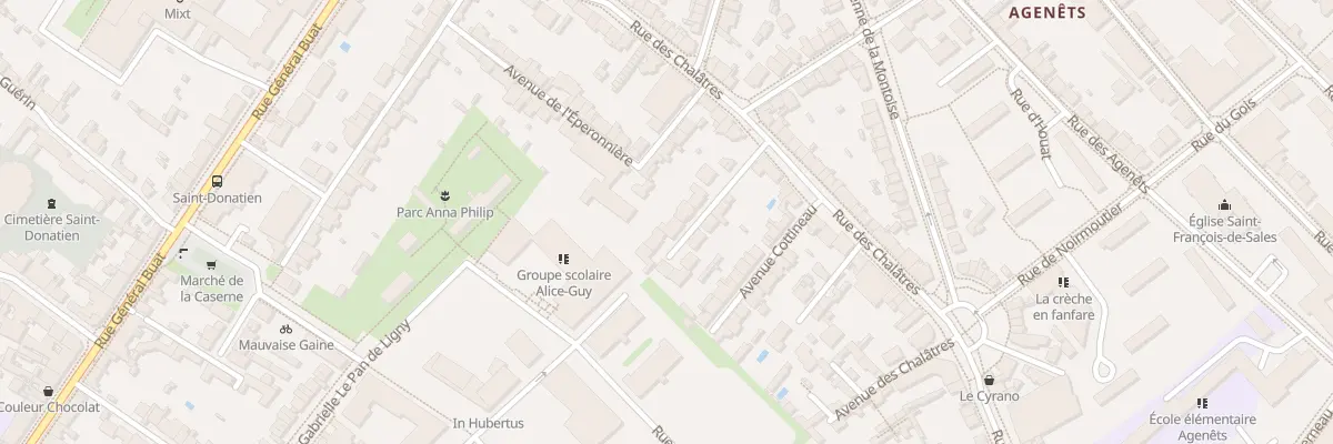 Plan du 8 Av des Gentilshommes à Nantes