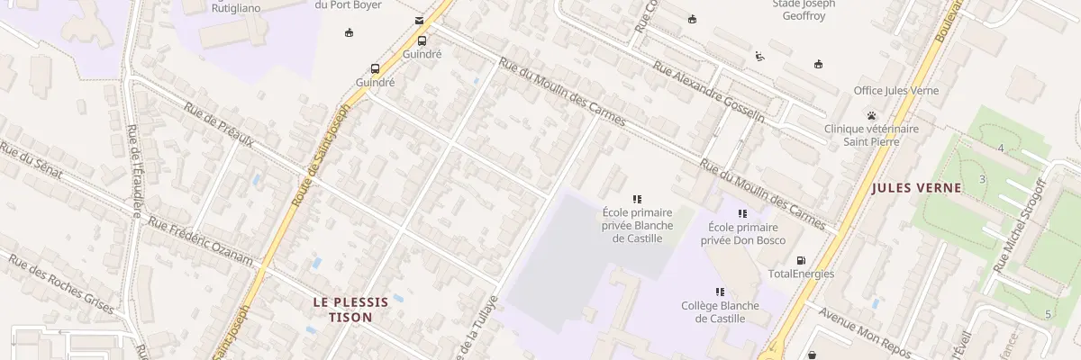 Plan du 16 Rue de la Tullaye à Nantes
