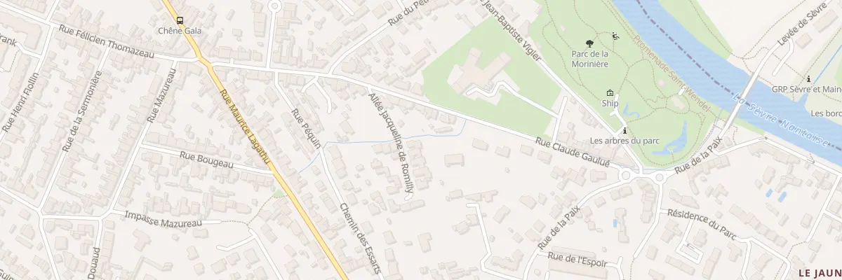 Plan du 1 All Jacqueline de Romilly à Rezé