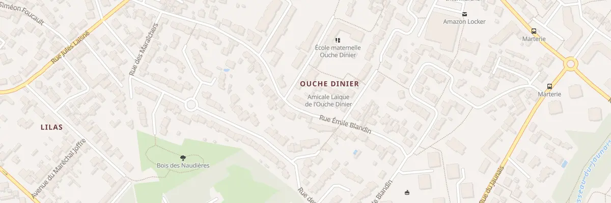 Plan du 30 Rue Emile Blandin à Rezé