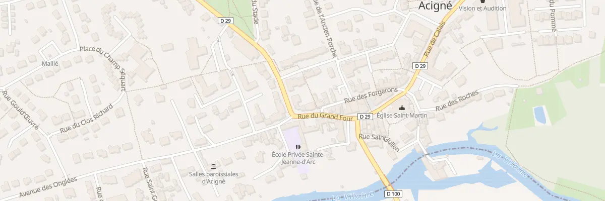 Plan du 2 Rue du Calvaire à Acigné