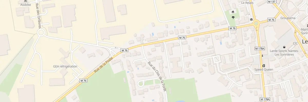 Plan du 35 Rue de la Poste aux Sorinières