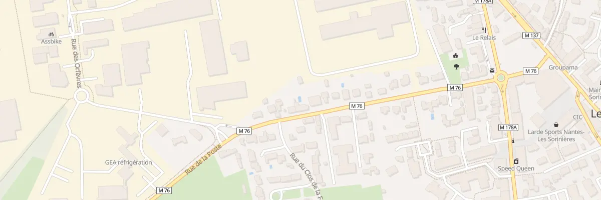 Plan du 30 Rue de la Poste aux Sorinières