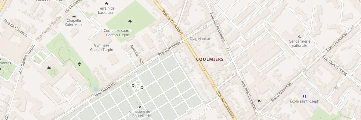 Plan du 7 Rue Gambetta à Nantes
