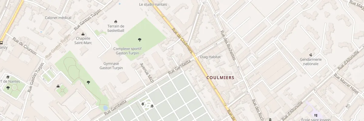 Plan du 6 Rue Gambetta à Nantes