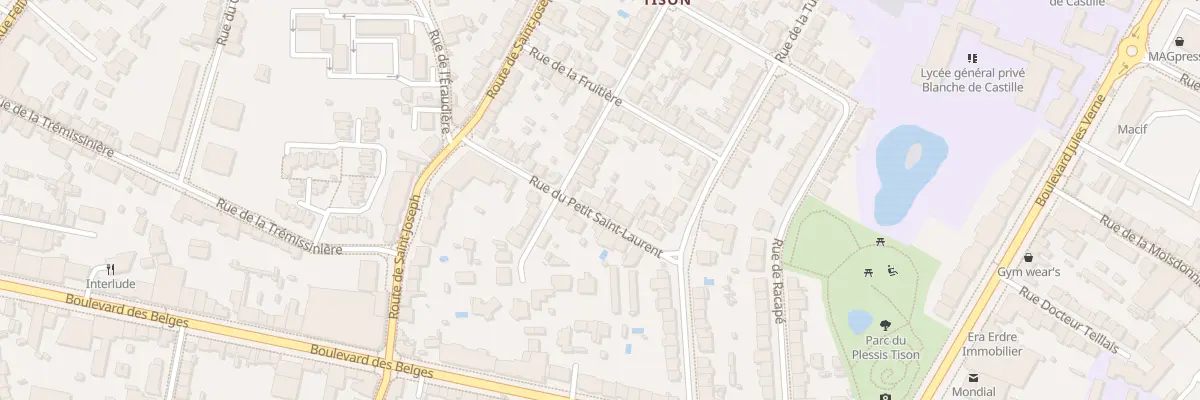 Plan du 10T Rue du Pt St Laurent à Nantes