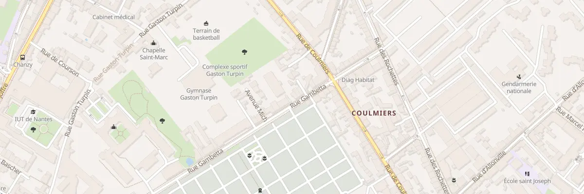 Plan du 14 Rue Gambetta à Nantes