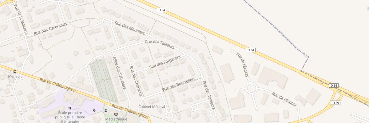 Plan du 10 Rue des Forgerons à Nouvoitou