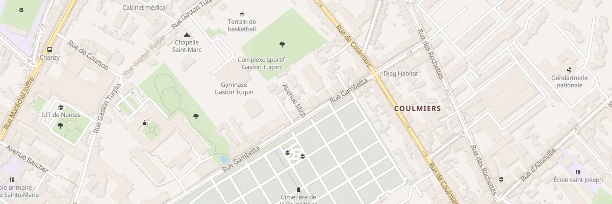 Plan du 22 Rue Gambetta à Nantes