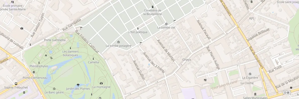 Plan du 11 Av des 3 Frères à Nantes