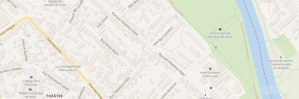 Plan du 80B Rue Jean Baptiste Vigier à Rezé