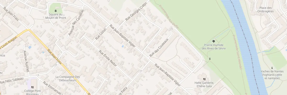 Plan du 75 Rue Jean Baptiste Vigier à Rezé