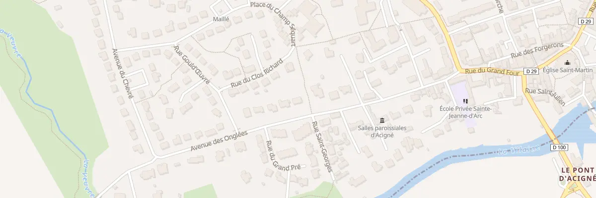 Plan du 2 Av des Onglées à Acigné