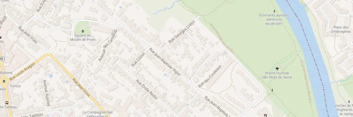 Plan du 65 Rue Jean Baptiste Vigier à Rezé