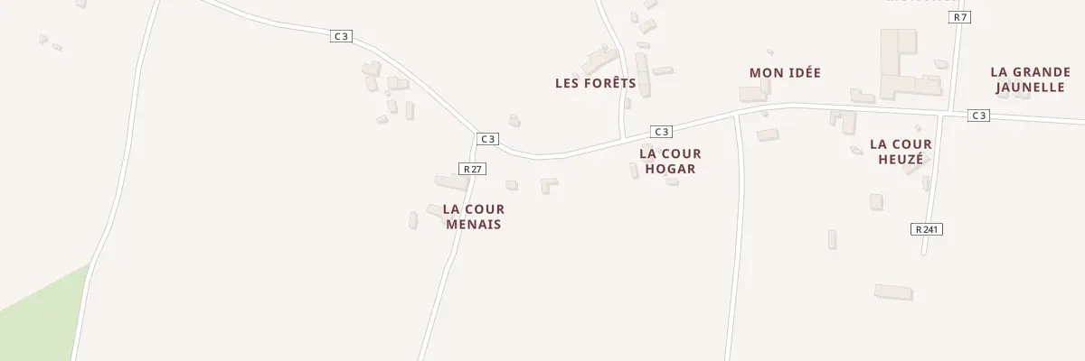 Plan du 2 La Cour Menais à Lalleu