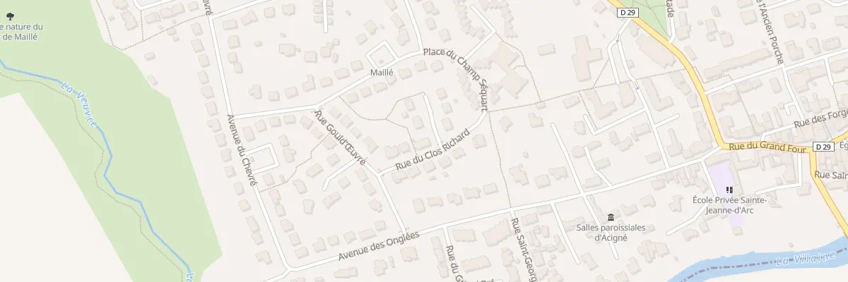 Plan du 12 Rue du Clos Richard à Acigné