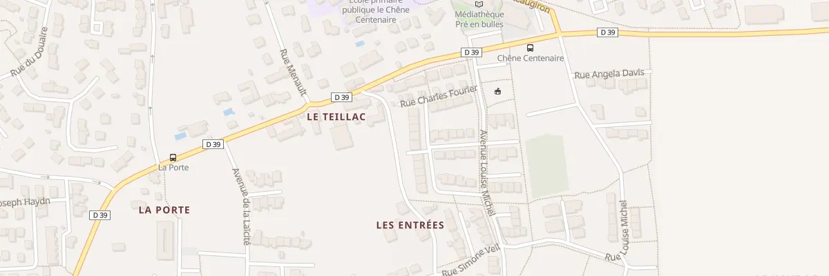 Plan du 13 Rue Hubertine Auclert à Nouvoitou