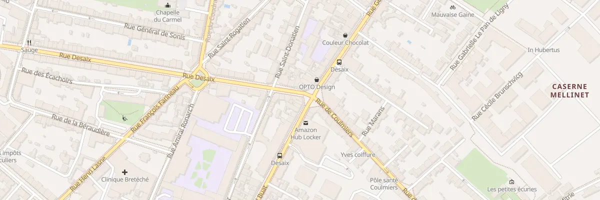 Plan du 1 Rue Desaix à Nantes