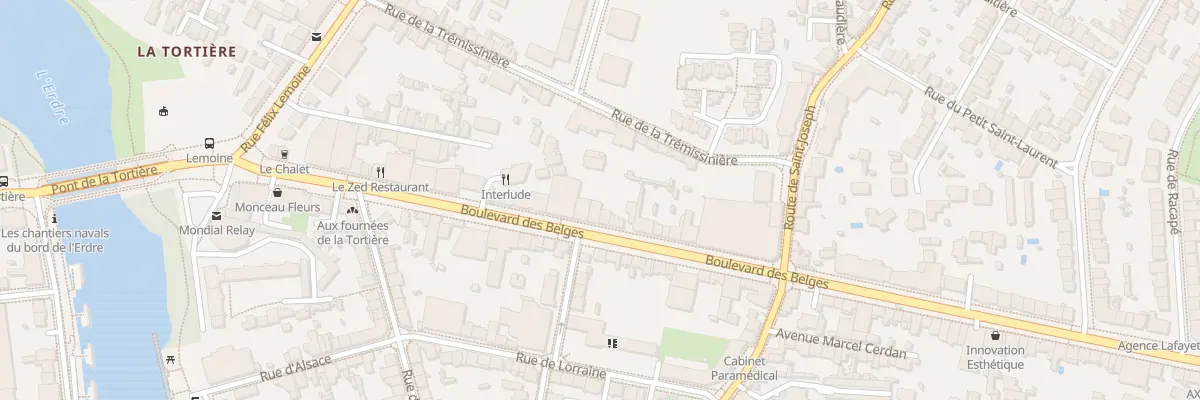 Plan du 86 Bd des Belges à Nantes