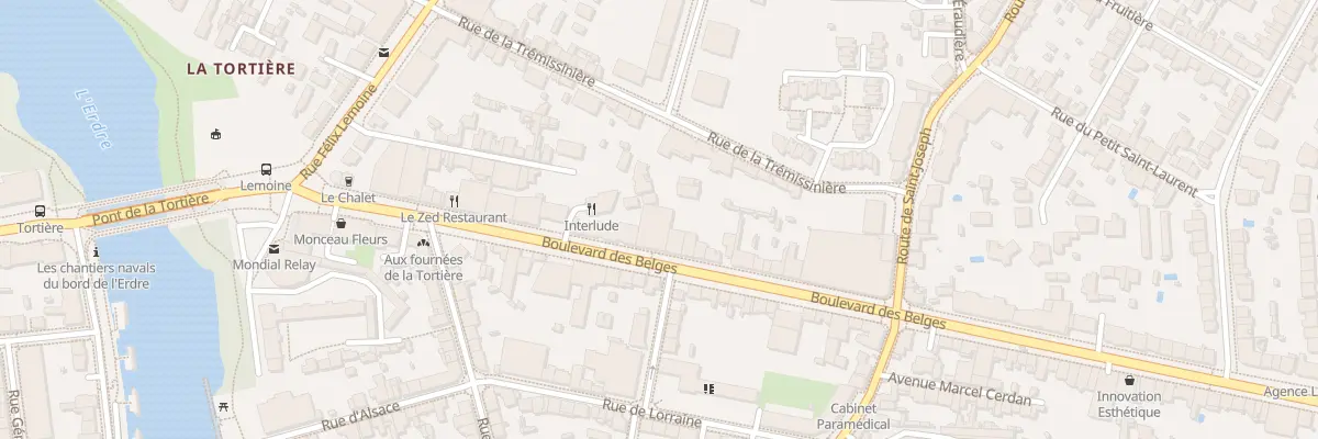 Plan du 92 Bd des Belges à Nantes