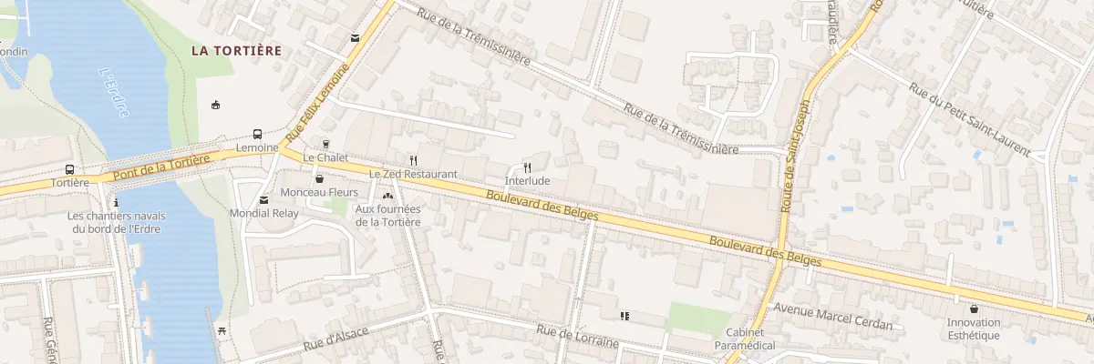 Plan du 94 Bd des Belges à Nantes