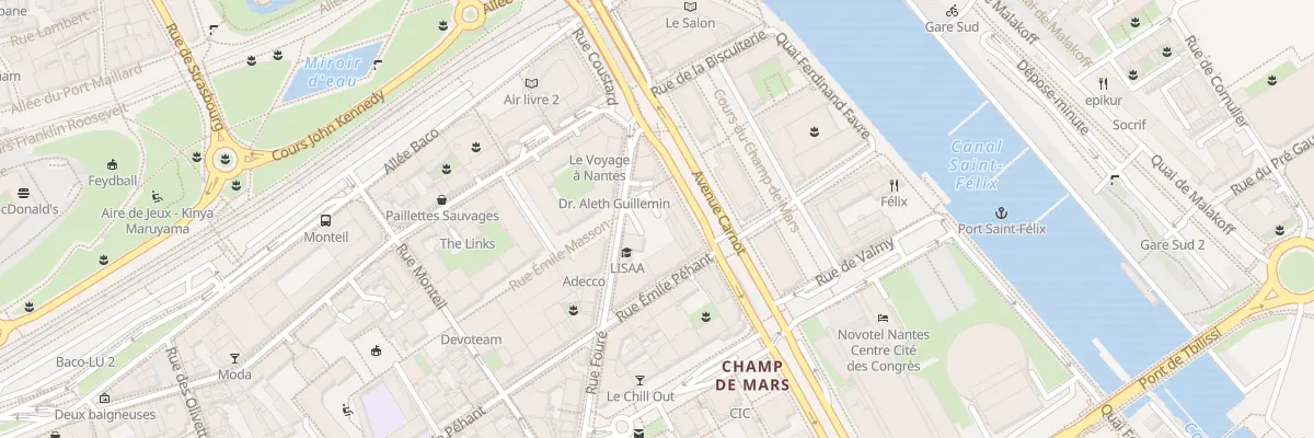 Plan du 2 Rue Emile Péhant à Nantes
