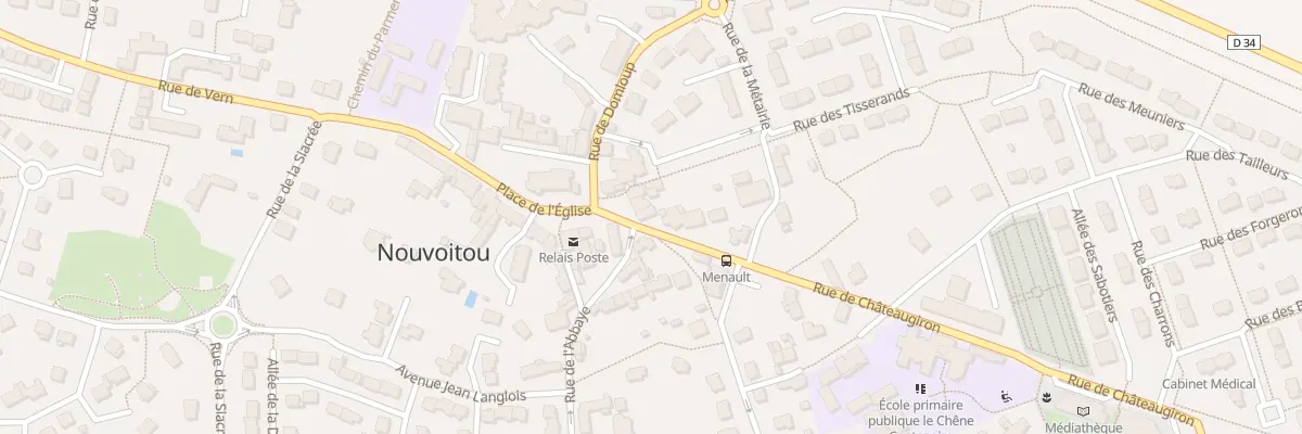 Plan du 1 Rue de Châteaugiron à Nouvoitou