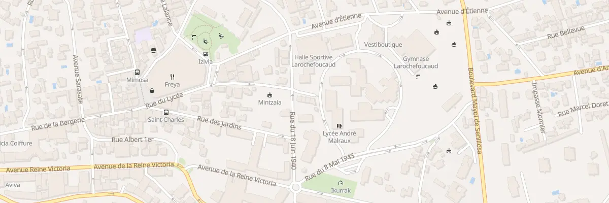 Plan du 22 Rue du Lycée à Biarritz