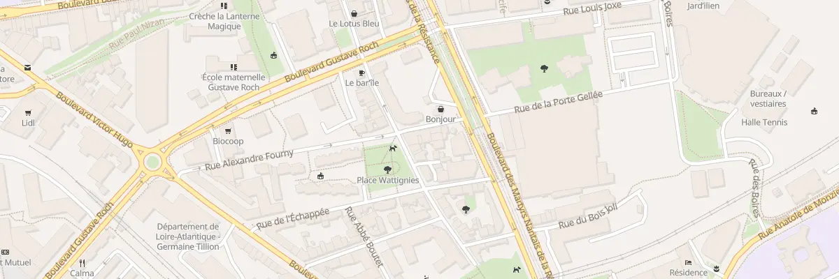Plan du 2 Rue de la Porte Gellée à Nantes