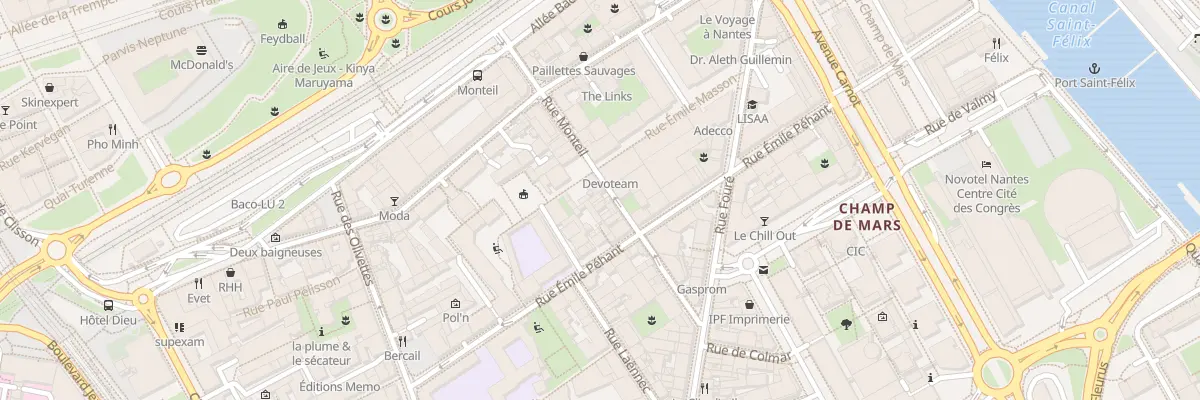 Plan du 16 Rue Monteil à Nantes