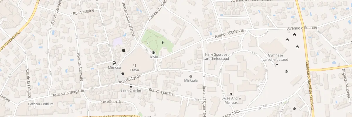 Plan du 7 Rue du Lycée à Biarritz