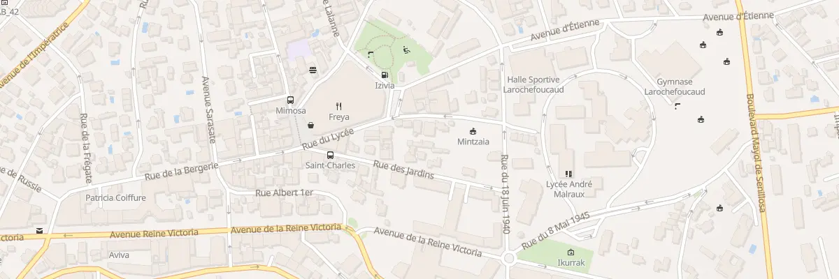 Plan du 14B Rue du Lycée à Biarritz