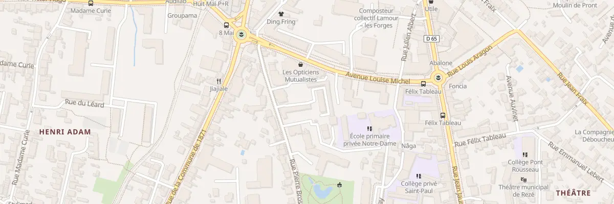 Plan du 12 Rue Pierre Brossolette à Rezé