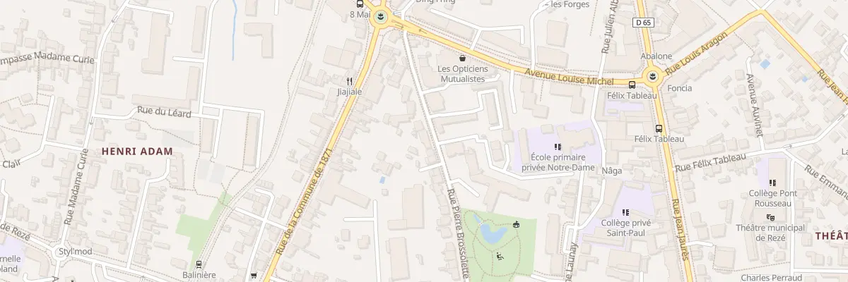 Plan du 25 Rue Pierre Brossolette à Rezé