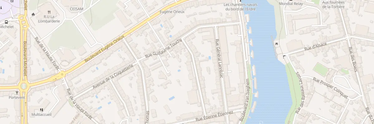 Plan du 25 Rue Thomas Maisonneuve à Nantes