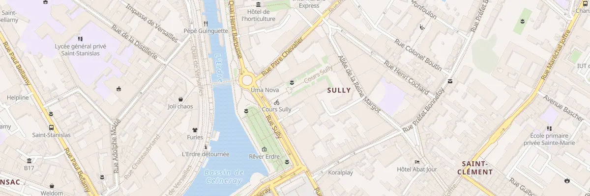 Plan du 1 Crs Sully à Nantes