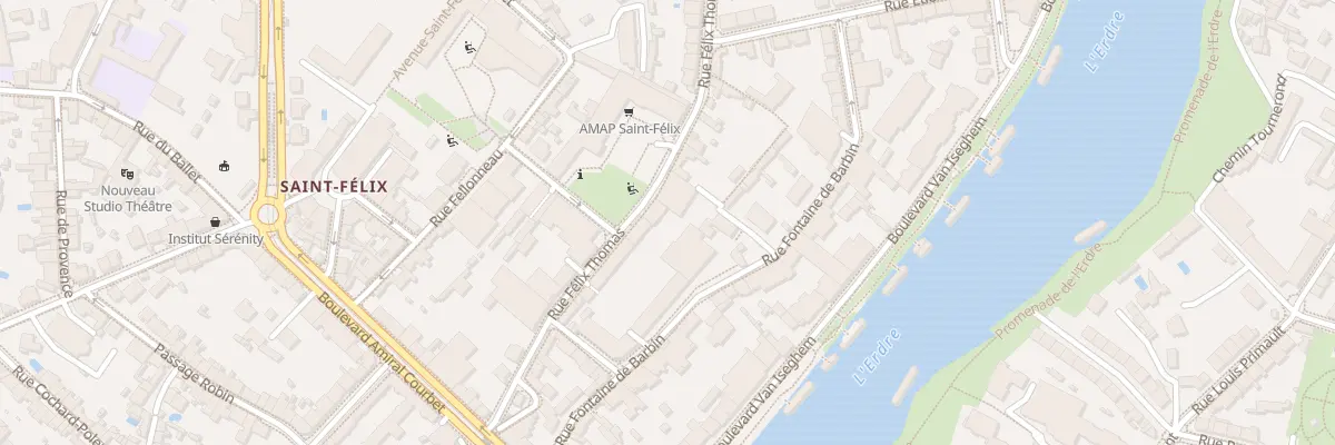 Plan du 32 Rue Félix Thomas à Nantes
