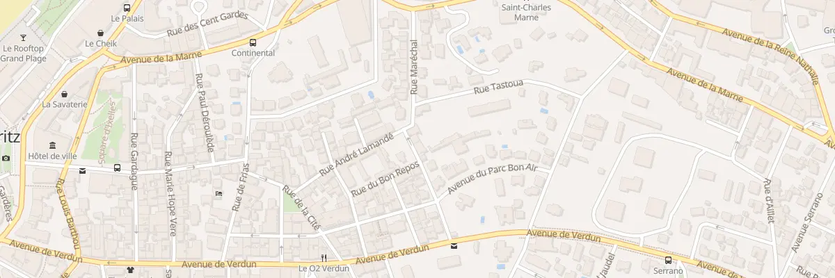 Plan du 12 Rue Nungesser à Biarritz