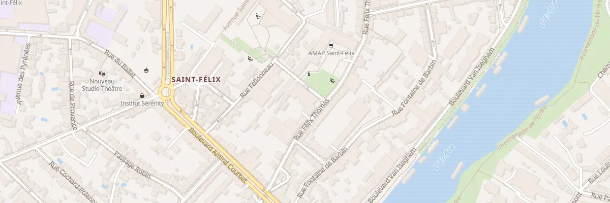 Plan du 23 Rue Félix Thomas à Nantes