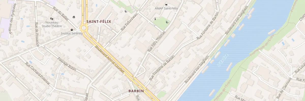 Plan du 16 Rue Félix Thomas à Nantes