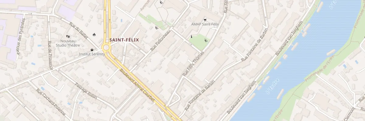 Plan du 19 Rue Félix Thomas à Nantes