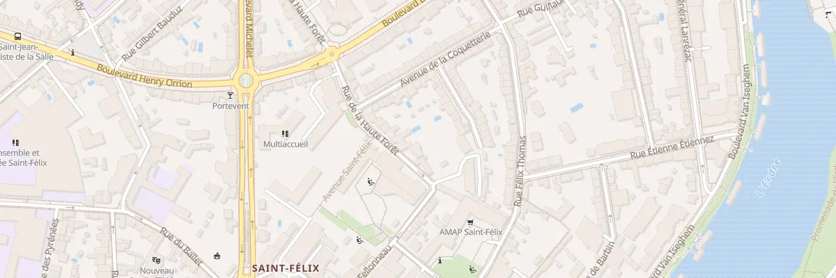 Plan du 8 Rue de la Haute Forêt à Nantes