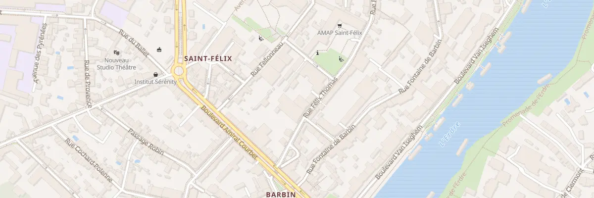 Plan du 17 Rue Félix Thomas à Nantes