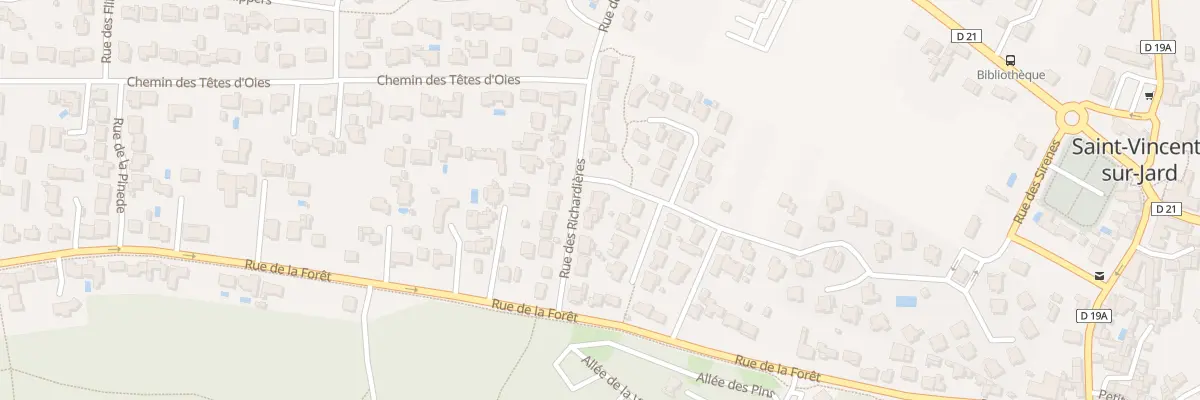 Plan du 10 Rue des richardières à Saint-Vincent-sur-Jard