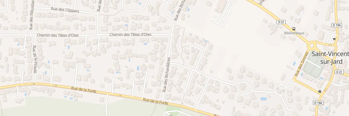 Plan du 12 Rue des richardières à Saint-Vincent-sur-Jard