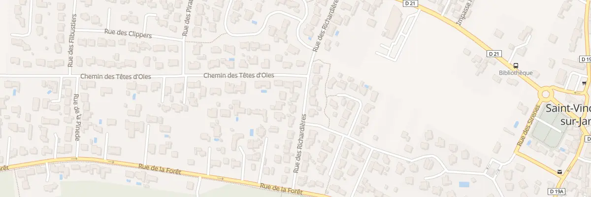 Plan du 17 Rue des richardières à Saint-Vincent-sur-Jard