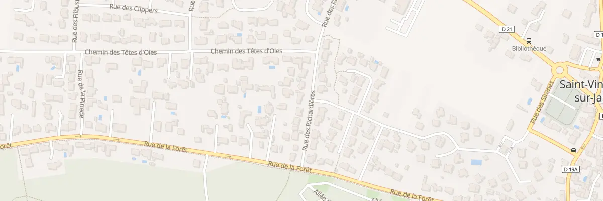 Plan du 13 Rue des richardières à Saint-Vincent-sur-Jard