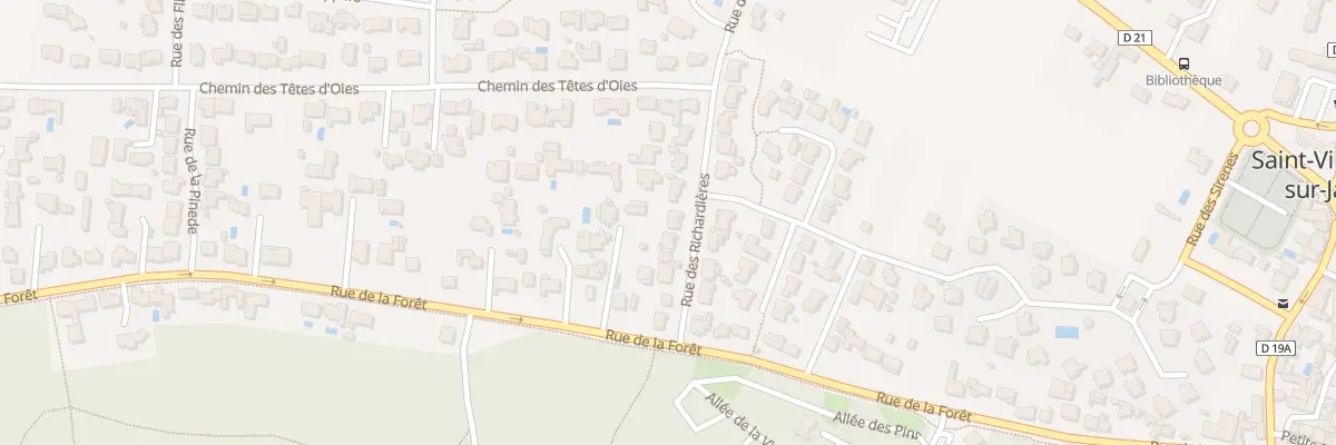 Plan du 9 Rue des richardières à Saint-Vincent-sur-Jard